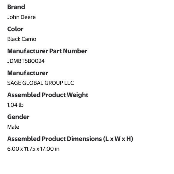 John Deere Boys' August 17" Laptop Backpack with Lunch Box, Black Camo - Picture 14 of 14